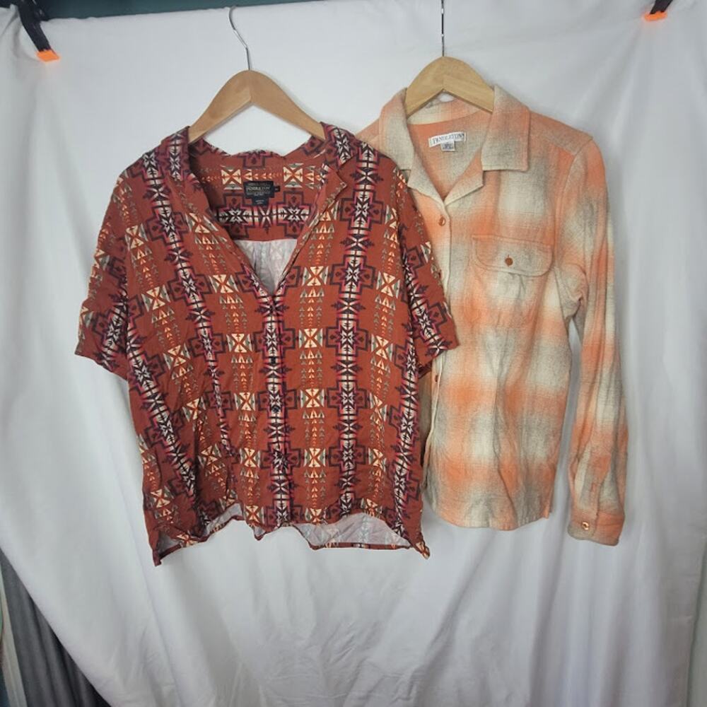 Pendleton- Women's 2 button up tops,(1 Wool) size Large/XL